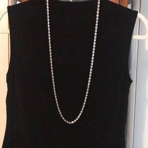 Ann Taylor Factory silver tone faux pearl necklace